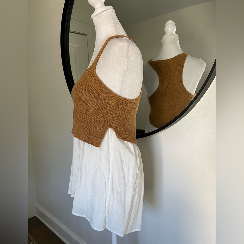 NWOT ANTHROPOLOGIE Sweater Tank. Size XS in neutral motif color - Picture 5 of 9
